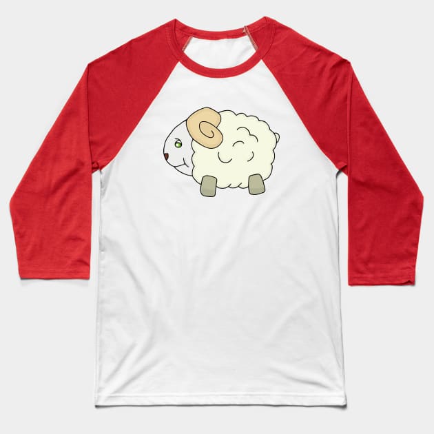 Cute Ram Baseball T-Shirt by DiegoCarvalho